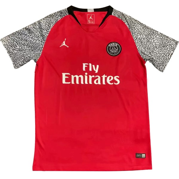 Jordan Trikot Trainingsshirt Paris Saint Germain 2018-19 Rote Grau Fussballtrikots Günstig